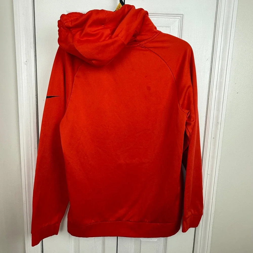 Nike Dri-FIT Swoosh Hoodie Pullover Sweatshirt Mens Size S Red‎ Black
